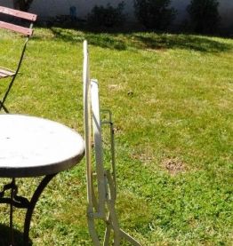 4 Chaises fer forgé et mosaique