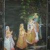Rare. Peinture indienne Krishna peinte à la main sur tissu 