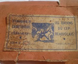lot de10 tampons anciens + boite d'origine
