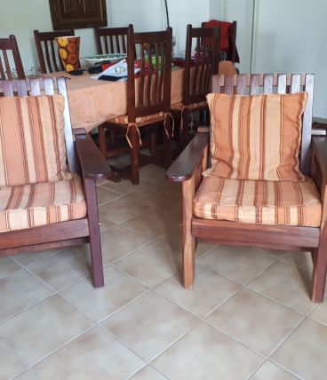 Fauteuils en teck massif