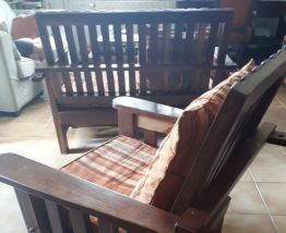 Fauteuils en teck massif