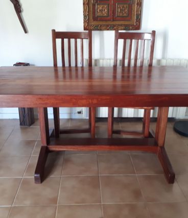 Table en teck massif avec ses 6 chaises