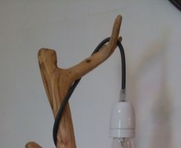 Lampe en bois d'Olivier 