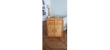 Commode cannage rotin vintage