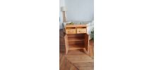 Commode cannage rotin vintage