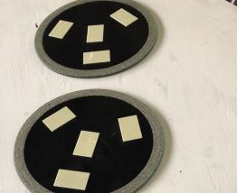 Miroirs ronds X3 bords pailletés