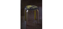 TABOURET BUFFLE JAUNE