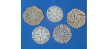 lot de 5 napperons ronds  anciens