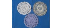 lot de 3 napperons ronds  anciens