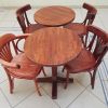 table ronde ou carré avec 2 chaises style bistro année 50