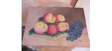 dessin en peinture coupe de fruits