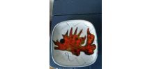 Plat Vallauris motif poisson