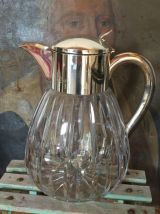 Broc carafe verseuse  rafraîchissoir vintage en verre