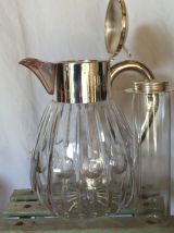 Broc carafe verseuse  rafraîchissoir vintage en verre