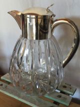 Broc carafe verseuse  rafraîchissoir vintage en verre