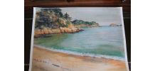Lot de 4 sets de table d'après pastel paysage breton 
