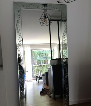 Grand miroir rectangulaire style vénicien
