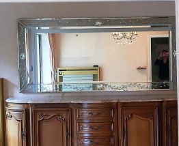 Grand miroir rectangulaire style vénicien
