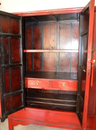 Armoire de mariage chinoise  bois de sapin certifiée