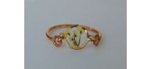 Bague, fleurs séchées, fait main.
