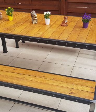 Ensemble table industrielle 