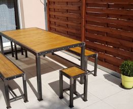 Ensemble table industrielle 