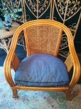 Fauteuil en rotin. Vintage
