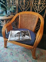 Fauteuil en rotin. Vintage