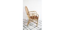 Fauteuil en rotin des années 70