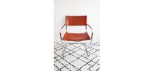 Paire de fauteuils style Marcel Breuer années 70 cognac