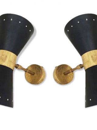 Paire Appliques Italienne Diabolo style 50's