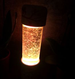 Lampe paillettes année 60