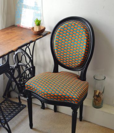 Fauteuil médaillon wax cabosse de cacao