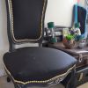 Fauteuil Louis Philippe black &amp; gold