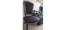 Fauteuil Louis Philippe black &amp;amp; gold