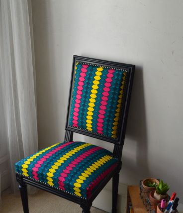 Fauteuil médaillon Jacob imprimé Wax