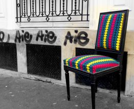 Fauteuil médaillon Jacob imprimé Wax