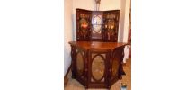 BAR VINTAGE BOIS MASSIF et miroir vieilli