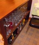 BAR VINTAGE BOIS MASSIF et miroir vieilli
