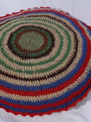 Coussin crochet vintage