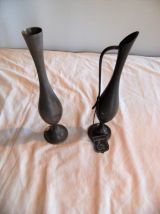 Lot de 2 vases en étain étains du cygne 97%