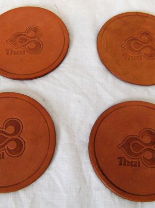 4-dessous-de-verre cuir Air Thaï