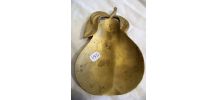 Cendrier vide poche style art déco en laiton poire
