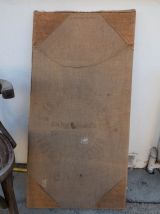 Sac en toile de jute 1965, monté sur cadre.