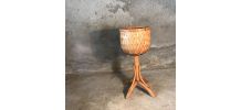 Baby porte plante en osier 100% vintage