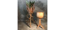 Baby porte plante en osier 100% vintage