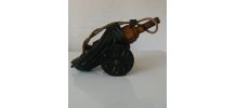 Porte bouteille bois en forme de canon + bouteille