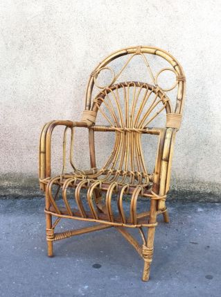 Fauteuil rotin enfant