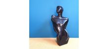 Buste femme en céramique art déco 