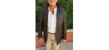 VESTE CUIR VINTAGE ANNEE 1950